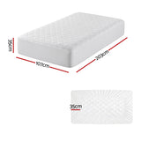 Giselle Waterproof Mattress Protector 100% Cotton Quilted Fitted Cover King Single