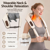 Livemor Neck Massager with Heat Pillow Shiatsu Shoulder Back Massager Pain Relief Tissue Kneading - Shoppers Spot Health & Beauty > Massage & Relaxation > Massagers - Alternate view 4