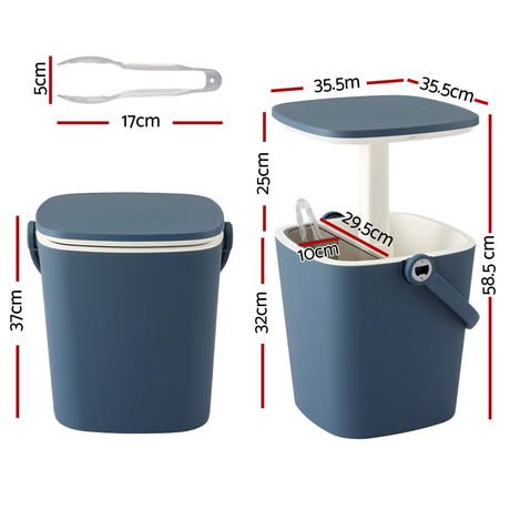 Gardeon Tong blue portable bar table, 15L.