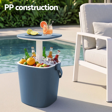 Gardeon Tong blue portable bar table, 15L.