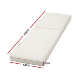 Gardeon Outdoor Chaise Lounge Cushion Lounge Chair Pad Sunbed Mattress Beige