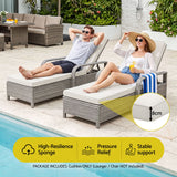 Gardeon Outdoor Chaise Lounge Cushion Lounge Chair Pad Sunbed Mattress Beige