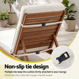 Gardeon Outdoor Chaise Lounge Cushion Lounge Chair Pad Sunbed Mattress Beige