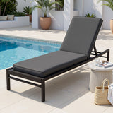 Gardeon Outdoor Chaise Lounge Cushion Lounge Chair Pad Sunbed Mattress Grey