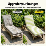 Gardeon Outdoor Chaise Lounge Cushion Lounge Chair Pad Sunbed Mattress Green