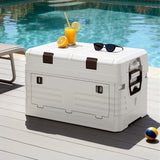Foldable outdoor storage box, 40L, collapsible.