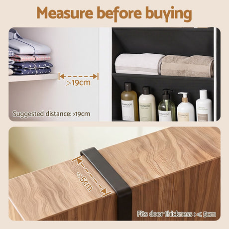 Black pantry hanger, folds flat, collapsible.