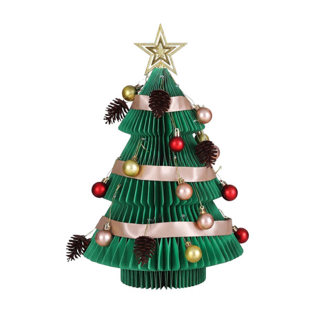 Another view of the 47cm green paper tree, for outdoor use.