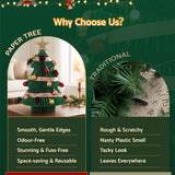 Jingle Jollys Paper Christmas Tree 47CM w/ Star Topper Xmas Decor Tabletop Green DIY Ornament Set