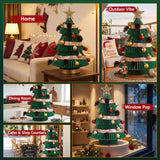 Jingle Jollys Paper Christmas Tree 47CM w/ Star Topper Xmas Decor Tabletop Green DIY Ornament Set