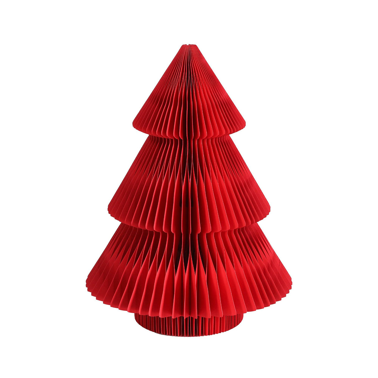 Jingle Jollys Paper Christmas Tree 47CM w/ Star Topper Xmas Decoration Tabletop Red DIY Ornament Set