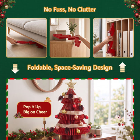 The 47cm red paper tree shown again, for outdoor use.