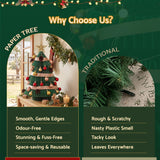 Jingle Jollys Paper Christmas Tree 61 CM w/ Star Topper Xmas Decor Tabletop Green DIY Ornament Set
