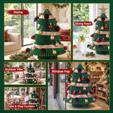 Jingle Jollys Paper Christmas Tree 61 CM w/ Star Topper Xmas Decor Tabletop Green DIY Ornament Set