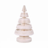 Jingle Jollys Paper Christmas Tree 114CM w/ Star Topper LEDs Xmas Decorations Kit Home Office White