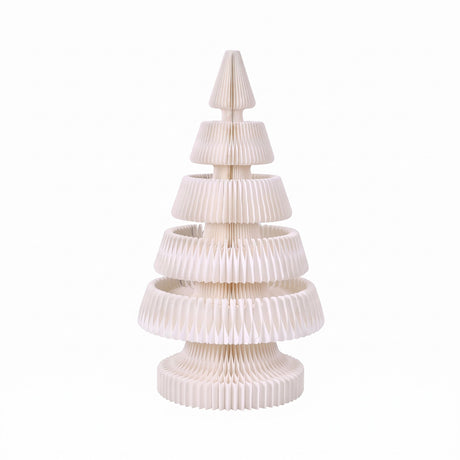 Another view of the 114cm white paper tree, needing no tools.