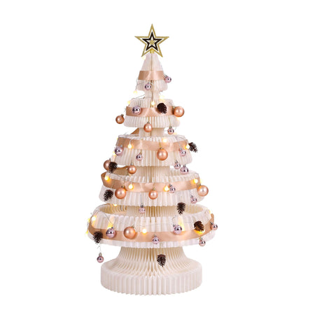 The 114cm white paper tree shown again, for outdoor use.