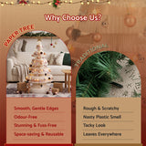 Jingle Jollys Paper Christmas Tree 114CM w/ Star Topper LEDs Xmas Decorations Kit Home Office White