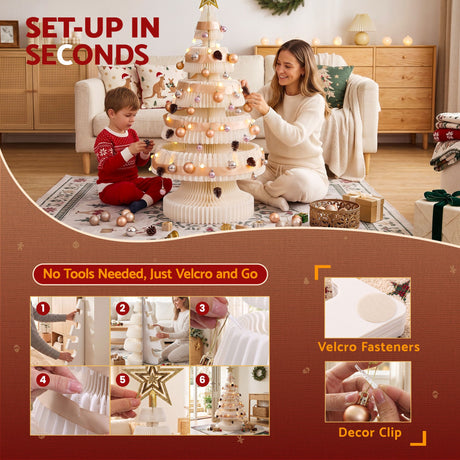 114cm white paper tree, for outdoor use.