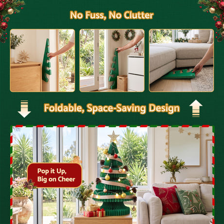 The 62cm green paper tree shown again, for outdoor use.