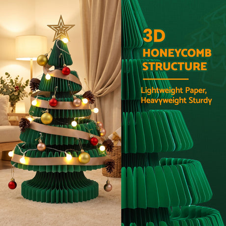 62cm green paper tree, for outdoor use.