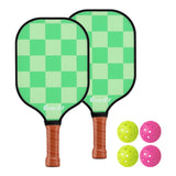 Everfit Pickleball Paddle Set Fibreglass with Balls Bag Tournament Kit 2PCS Pickle Balls Rackets.