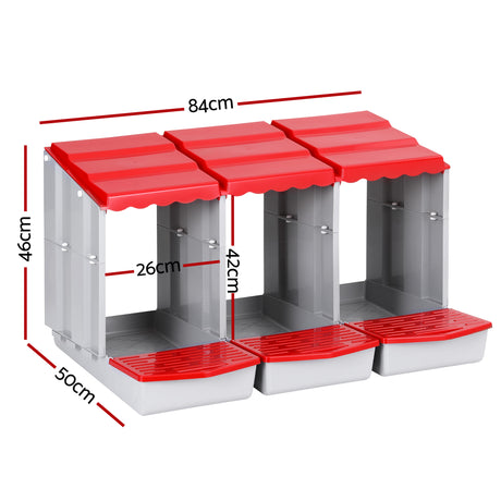I.Pet Hen Hutch red chicken nesting box.