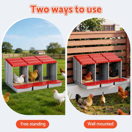 I.Pet Hen Hutch red chicken nesting box.