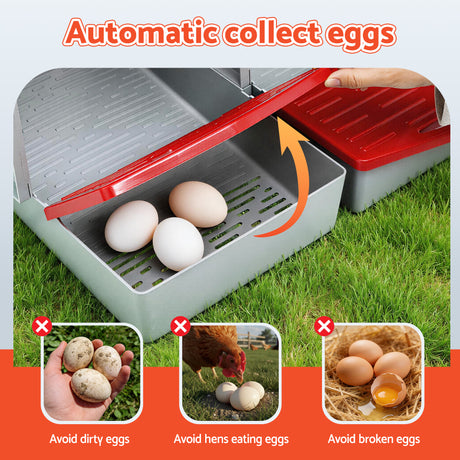 I.Pet Hen Hutch red chicken nesting box.