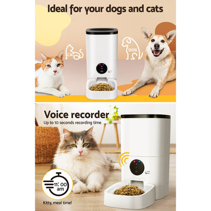 i.Pet Automatic Pet Feeder 6L Wifi Auto Dog Cat Smart Food Dispenser Timer