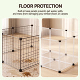 i.Pet Dog Playpen 20 Panels with Baseboard DIY Enclosure Small Animal Rabbit Pen 125CM.