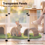 i.Pet Dog Playpen 20 Panels with Baseboard DIY Enclosure Small Animal Rabbit Pen 125CM.