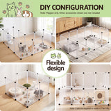 i.Pet Pet Dog Playpen 20 Panels with Baseboard DIY Enclosure Small Animal Rabbit Pen