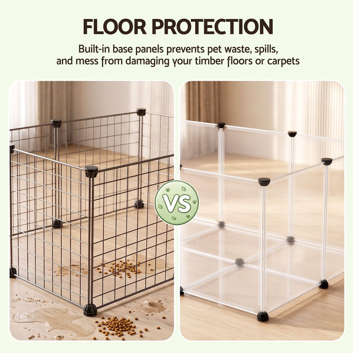i.Pet Pet Dog Playpen 20 Panels with Baseboard DIY Enclosure Small Animal Rabbit Pen