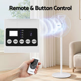 DEVANTI 16" 5-in-1 Rechargeable Fan for Pedestal Table Floor Wall Ceiling