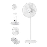 DEVANTI 16" 5-in-1 Rechargeable Fan for Pedestal Table Floor Wall Ceiling