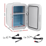 Glacio Mini Fridge Portable 13L White Electric Cooler Warmer 12V 220V