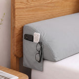 Giselle Queen Bed Wedge Pillow For Headboard, Close Gap And Stop Pillows Sliding, Perfect For Dorm Or Tatami Reading, 25D Foam Mattress Gap Filler With 2 Side Pockets, Washable 110gsm Cover