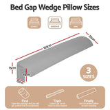 Giselle Queen Bed Wedge Pillow For Headboard, Close Gap And Stop Pillows Sliding, Perfect For Dorm Or Tatami Reading, 25D Foam Mattress Gap Filler With 2 Side Pockets, Washable 110gsm Cover