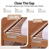 Giselle Queen Bed Wedge Pillow For Headboard, Close Gap And Stop Pillows Sliding, Perfect For Dorm Or Tatami Reading, 25D Foam Mattress Gap Filler With 2 Side Pockets, Washable 110gsm Cover