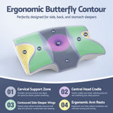 Giselle Bedding Memory Foam Pillow Ergonomic Contour