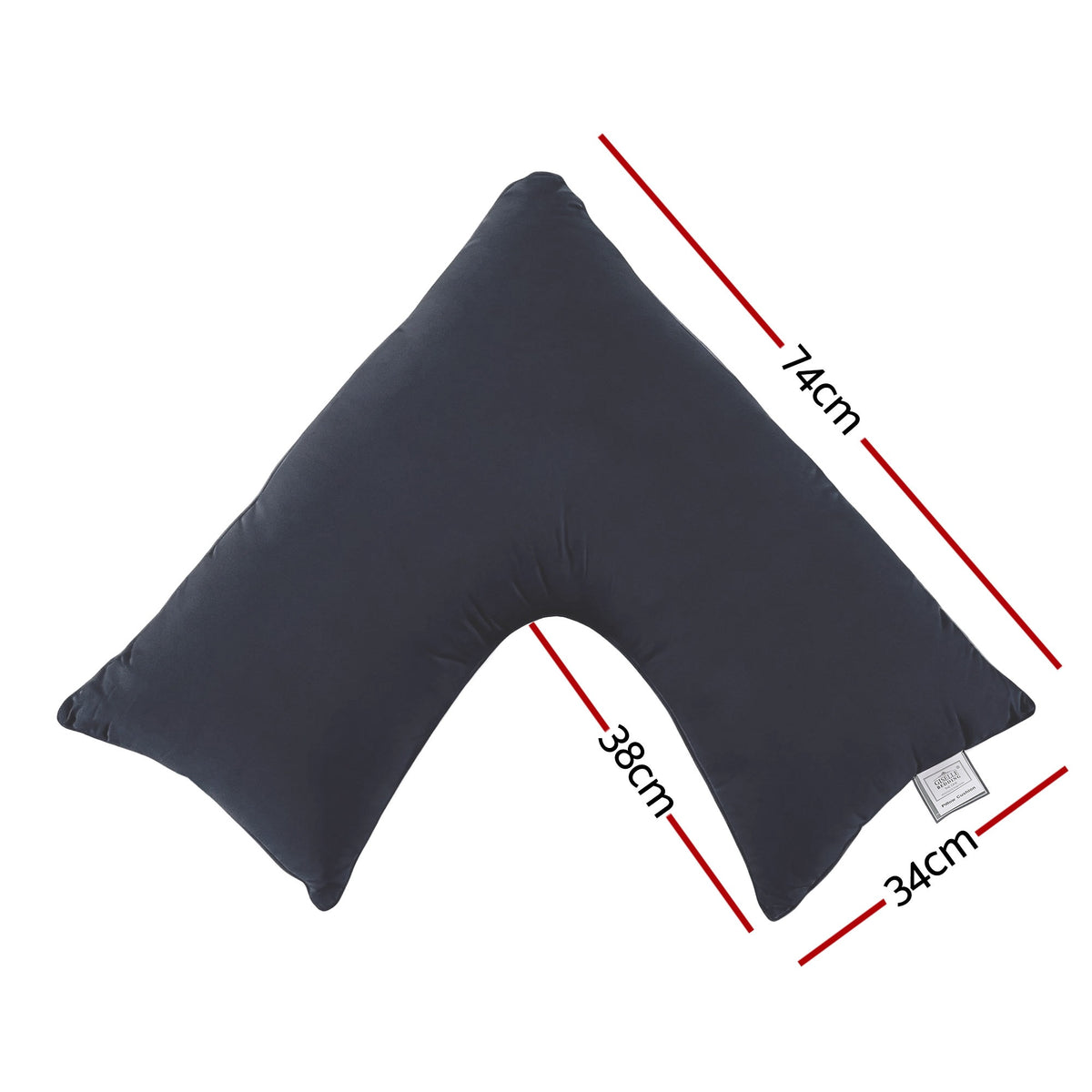 Grey nursing body cushion, machine washable.