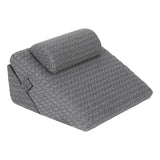 Giselle Bed Wedge Pillow for Headboard, Egg Gel Solves Night Sweats, Triangle Pillow for Reading & Sleeping, Adjustable Back & Neck Support, 30D Foam