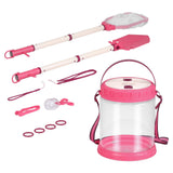 Keezi Kids Bug Catcher Kit 12pc Outdoor Explorer Toys Insect Viewer Net Shovel Pink