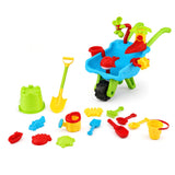 Keezi Kids Sandpit Beach Toys Set Wheelbarrow Shovels Animal Molds Sand Play