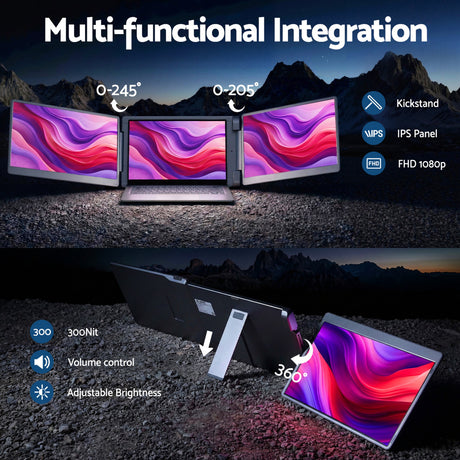 Portable extender dual display, supplied with a carry bag.