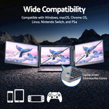 Devanti Triple Portable Monitor Laptop Screen Extender 15.6" Dual Display FHD IPS