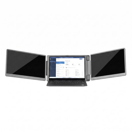 Portable extender triple display, supplied with a carry bag.