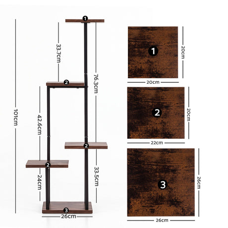 Brown tier plant stand.