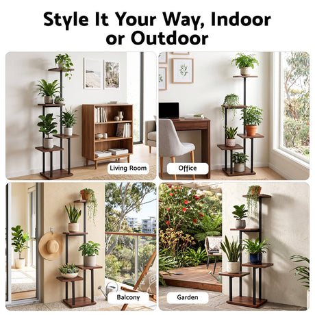 Brown tier plant stand.